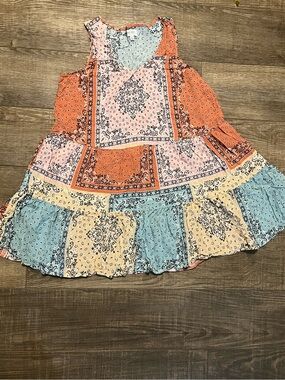 Boho True Craft Patchwork Bandana Tank Tunic
